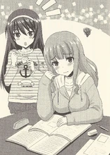 Saori studying under Mako's tutelage for her Radio Operator License.