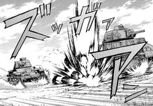 Fondue's SOMUA nearly hit by the M3 Lee.