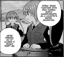 Emi's goal of being on a team with Miho.