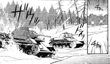 T-70s attacked by 7TPs.