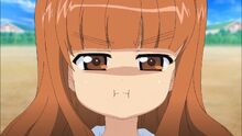 An angry Saori.