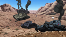El's Panzer II navigating among her destroyed teammates.