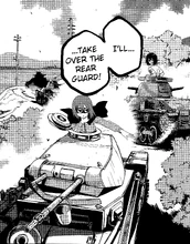 Maho take over Rear Guard.