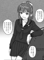 Still discussing with her kouhai.