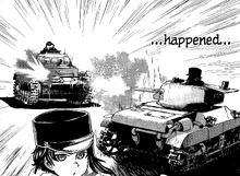 Erika's Panzer II destroyed by Bordeaux's Locust.