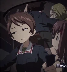 Shinobu putting up with the rest of Duck Team's antics.