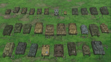 Various types of tanks