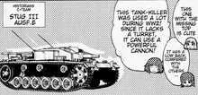 STUG III in original manga. So far, with a short-barreled gun.