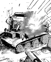 Chindits' first Tetrarch down.