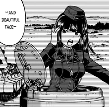 Shiho during her time as a tank commander.