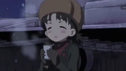 Nina enjoying Yukari's cocoa