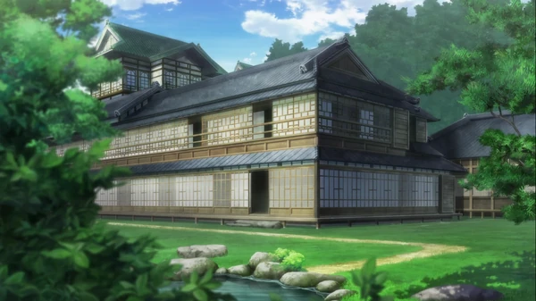 Internal area of the Nishizumis' House's garden.