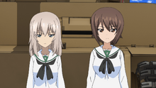 Erika and Maho in Ooarai uniform