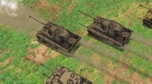 Tiger II leading the advance.
