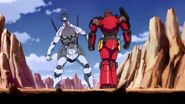 Gurren Lagann walking towards Enki