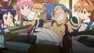 Kamina eat too much food and drunk
