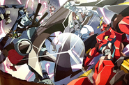 Gurren Lagann vs Enki and Dai-Gunzan by Yasuhiro Takeda