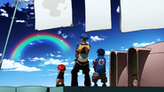 Simon and Kamina and Gimmy taking a leak