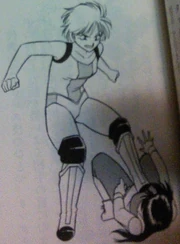 stomping on a Lying opponent illustrated in 