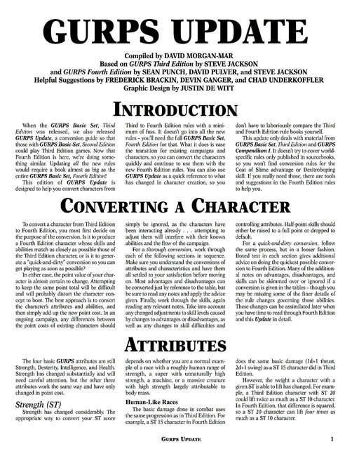 gurps 3rd edition monsters template