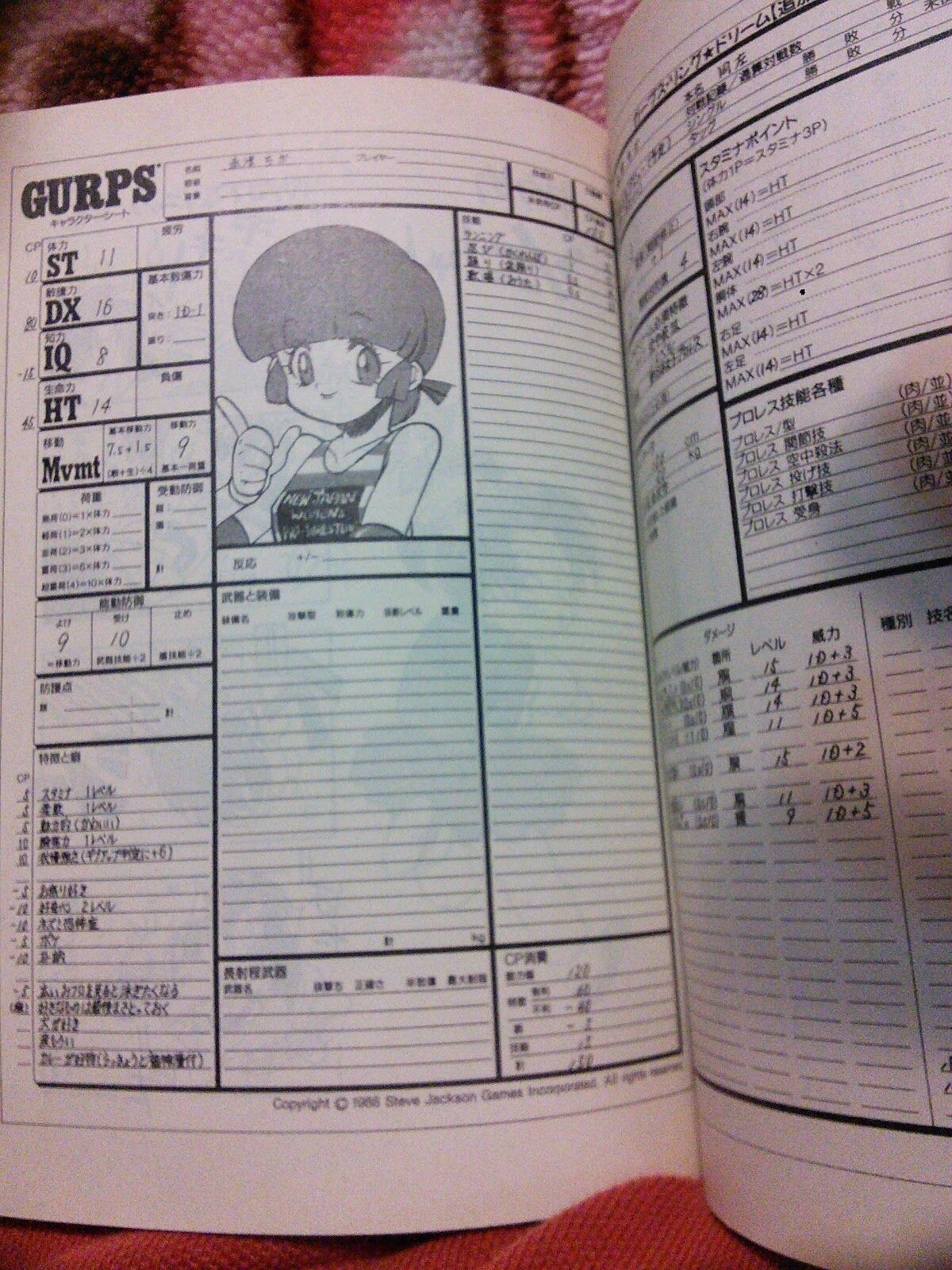 Character Sheet Gurps Wiki Fandom