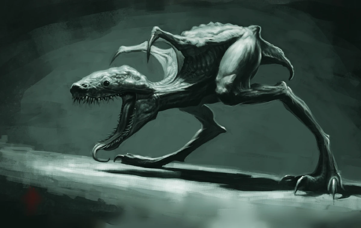 Pronunciation poem. Фантастические монстры. Лавкрафт псы тиндала. Creature pronunciation. Гончая тиндала лавкрафт.