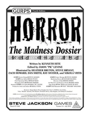 Cover of Horror: The Madness Dossier