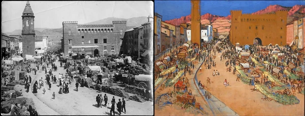 Feria de Ayerbe. Vers 1921.