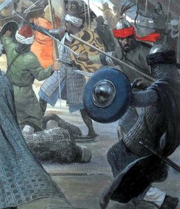 Mort du wali Abd ar-Rahman, dans son camp, d'un jet de lance lors de la bataille de Poitiers.