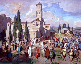 Les Sarrasins chassent les moines nîmois de leurs couvents (724).