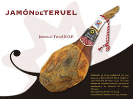 Jambon de Teruel DOP Gran Reserva avec os et patte (Teruel, Espagne