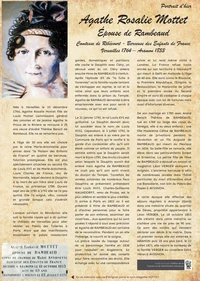  (1817 - 1895) est surtout élevée par sa grand-mère, , qui accueille aussi chez elle sa nièce la baronne de Générés et et celui qu'elle croit être Louis XVII (Texte écrit par l'Office de la Culture et du Patrimoine d'Aramon dans le bulletin municipal).