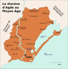 Le diocèse d'Agde au Moyen Âge.