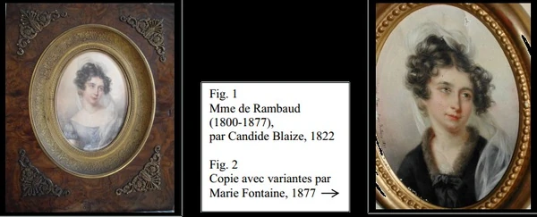 Françoise Gaudelet d'Armenonville-de Rambaud, puis épouse di Comte  (source : La Lettre de la Miniature).