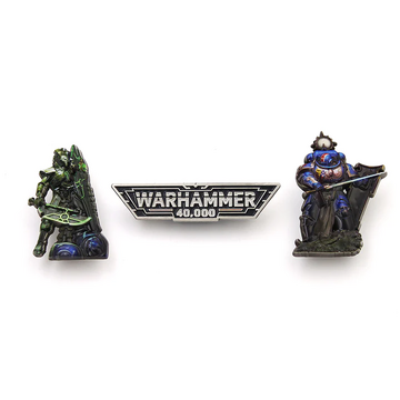 Warhammer Paint Your Own Spacemarine Pin - Individual 3D Space Marine Pin Badge That Can Be Painted in The Official Warhammer Paints.
