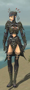 Necromancer Elite Necrotic Armor F gray front