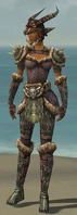 Warrior Charr Hide Armor F gray front