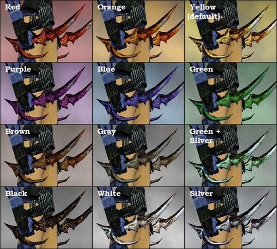 Golden Talons dye chart