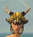 Warrior Elite Charr Hide Armor F dyed head front