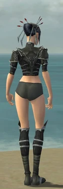 Necromancer Tyrian Armor F gray chest feet back