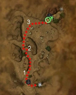 Quest map from the Command Post