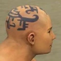 Monk Ancient Armor M gray head side