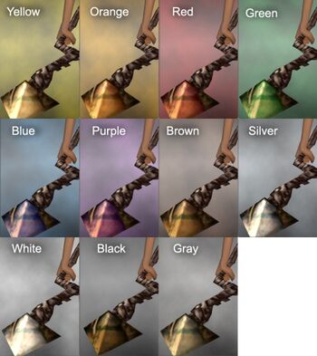 Spinal Staff Dye Chart