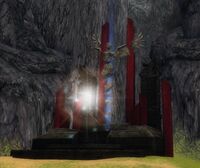 An activated Canthan Resurrection Shrine.
