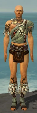 Ritualist Canthan Armor M gray chest feet front