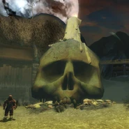 This giant skull replaced the statue of Droknar in the main square