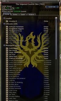 Guild menu