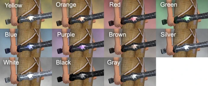 Machete Dye Chart