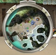 The Compass in towns outposts or PVP areas