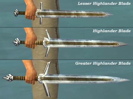 Highlander Blades comparison